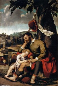 St Roch With An Angel — Alessandro Bonvicino (moretto Da Brescia)