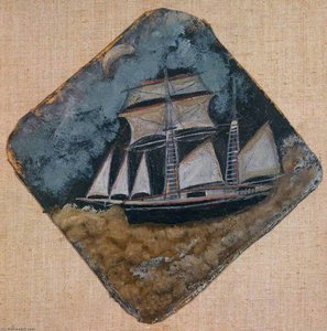 Schooner Under The Moon — Alfred Wallis