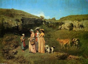 Młode Kobiety Z Wioski — Gustaw Courbet
