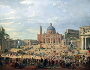 Departure Of The Duc De Choiseul From The Piazza Di San Pietro — 조반니 파올로 판니니