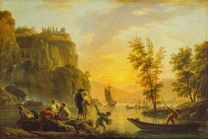 A River Scene — Claude-joseph Vernet