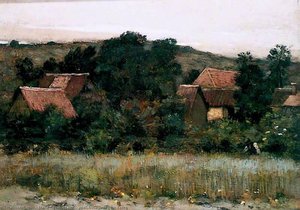 Landscape, Village Among Trees — Marie Cazin