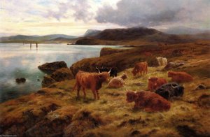 On The Cliffs At Shetland — Louis Bosworth Hurt