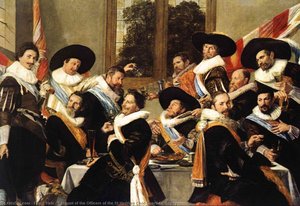 Banquet Des Officiers De La Compagnie De La Garde Civique De Saint-hadrien — Frans Hals I