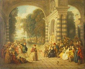 Los Placeres Del Baile (después De Jean Antoine Watteau) — Jean-baptiste Pater