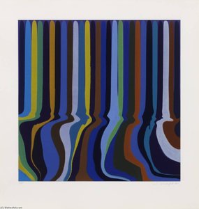 Colorplan Series Royal Blue Etching — Ian Davenport