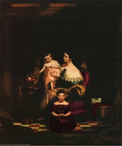 Mrs. Richard C. Morse And Her Two Children (elizabeth Ann And Charlotte) (aka The Goldfish) — Samuel Finley Breese Morse