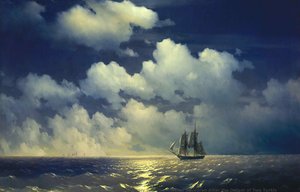Meeting Of The Brig Mercury With The Russian Squadron After The Defeat Of Two Turkis — Ivan Konstantinovich Aivazovsky