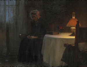 Evening (also Known As Old Woman In An Interior) — Jakub Schikaneder