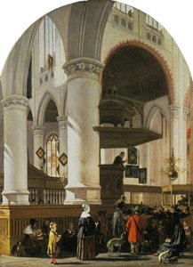 Interior Of The Oude Kerk, Delft — Emanuel De Witte