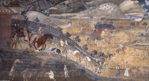 The Effects Of Good Government In The Countryside (detail) — Ambrogio Lorenzetti