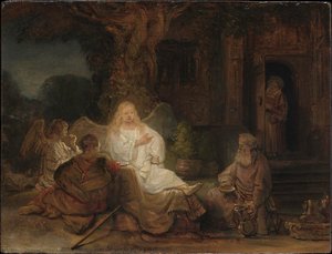 Abraham Serving The Angels — Rembrandt Peale