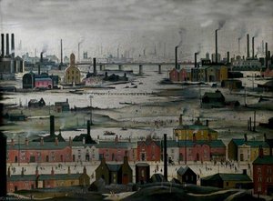 Industrial Landscape, River Scene — Laurence Stephen Lowry