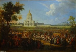 Louis Xiv Visiting The Hôtel Royal Des Invalides — Pierre Denis Martin (dit Martin Le Jeune)