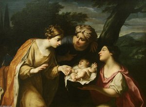 Moise Sauve Des Eaux, Tableau Attribue A Carlo Cignani — Carlo Cignani