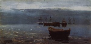 At Volga. Evening Falls. — Isaak Ilyich Levitan