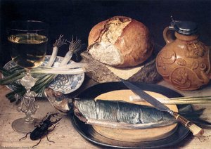 Nature Morte Avec Scarabée Géant — Georg Flegel
