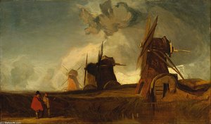 Drainage Mills In The Fens, Croyland, Lincolnshire — John Sell Cotman