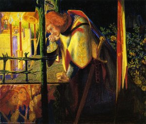 Sir Galahad At The Ruined Chapel — Dante Gabriele Rossetti