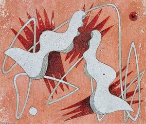 Composition On A Pink Background — Edward Alexander Wadsworth