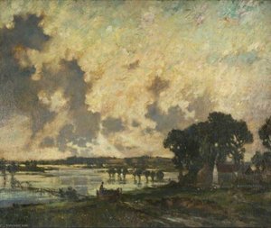 Evening On The Marshes — Bertram Priestman