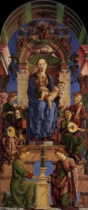Madonna With The Child Enthroned (panel From The Roverella Polyptych) — Cosmè Tura
