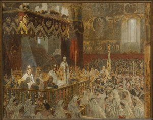 Coronation Of Nicholas Ii And Alexandra Feodorovna In The Assumption Cathedral In The Kremlin On 14 (26) May 1896. — Laurits Regner Tuxen