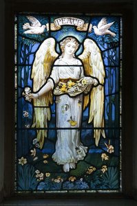 Stained Glass Panel Of Peace Angel — Morris & Co., William Morris