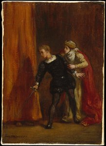Hamlet Et Sa Mère — Eugène Delacroix