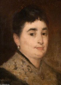 Femme Colonel Broderie — Eugène Anatole Carrière