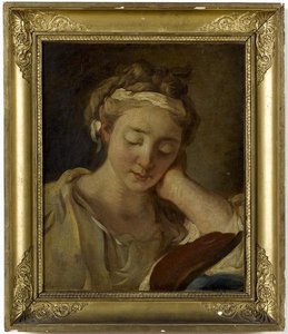 La Liseuse Portrait De Jeune Femme (autre Titre) — Antoine François Callet