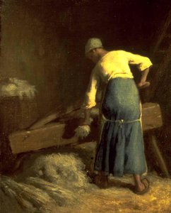 Breaking Flax — Jean-françois Millet