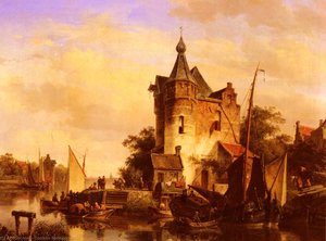 Along The Canal — Cornelis Springer