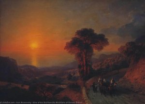View Of The Sea From The Mountains At Sunset. Crimea — Ivan Konstantinovich Aivazovsky