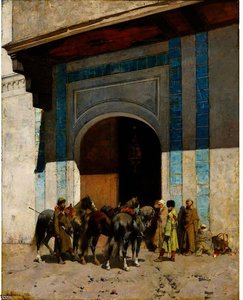 A L'entrée De La Mosquée — Alberto Pasini