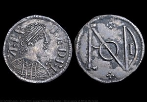 Silver Penny Of Alfred The Great — Royal Mint, George William De Saulles