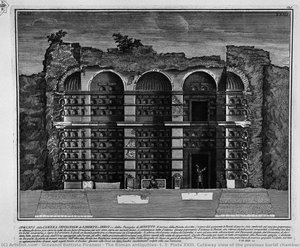 The Roman Antiquities, T. 3, Plate Xxiii. Cutaway View Of The Previous Burial Chambers. — Giovanni Battista Piranesi