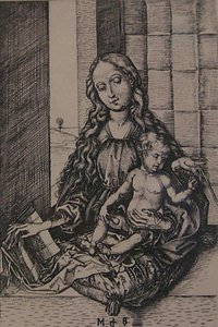 Madonna With The Parrot — Martin Schongauer