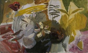Lilies And Purple Poppy — Ivon Hitchens