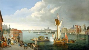 The Thames At Horseferry, With Lambeth Palace And A Distant View Of The City, London — Jan Griffier I