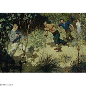 Prince Lermontor Fired At Peter Smith — N.c. Wyeth