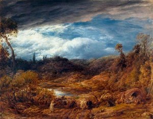 Landscape, Driving Cattle — John Linnell