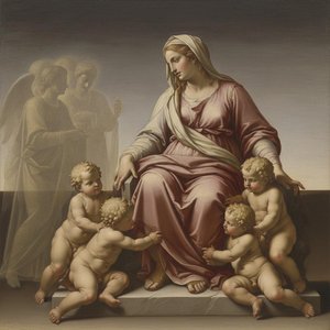 Celestial Grace In Sepia: An Eternal Madonna — Marc Duvallier
