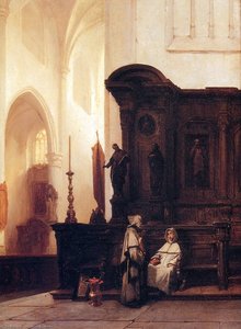 Gotic Church In Wouw Sun — Johannes Bosboom