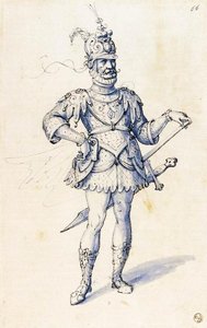 Kostümzeichnung Für Einen Ritter — Giuseppe Arcimboldo