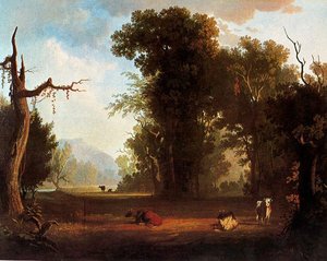 Landscape With Cattle — George Caleb Bingham