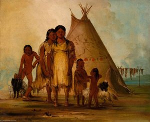 Zwei Comanche-mädchen — George Catlin