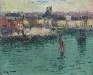 Port At Dieppe — Gustave Loiseau