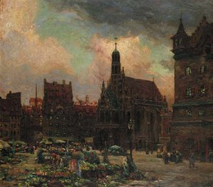 The Market Place And Frauenkirche, Nuremberg, Germany — William Collins