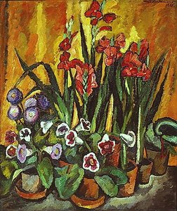 Still Life With Red Gladioli — Pyotr Konchalovsky